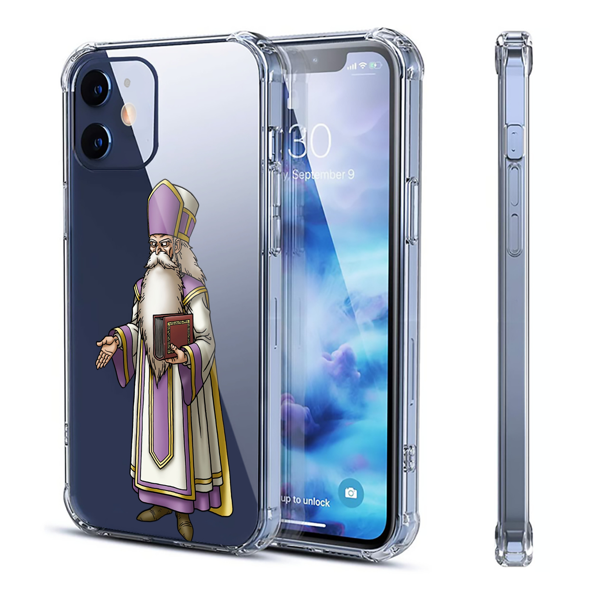 （画像用） ドラゴンクエスト Doragon Kuesuto Dragon Quest 【iPhone 12シリーズ対応】透明スマホケース（クリアソフトケース）
